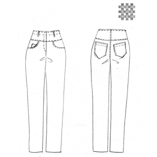 5-Pocket-Jeans mit Formbund high waist